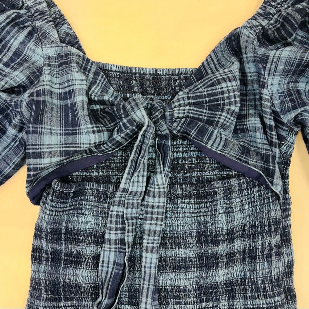 RAMY BROOK Caroline Plaid Smocked Mini Dress - Picture 11 of 11